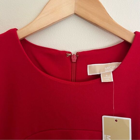 Michael Kors Sleeveless Belt-
Waist Red Sheath Dress Sz 6 NWT🏷 - Picture 11 of 15